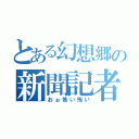 とある幻想郷の新聞記者（おぉ怖い怖い）