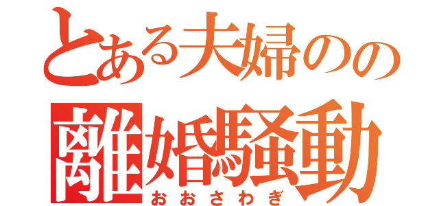 とある夫婦のの離婚騒動（おおさわぎ）