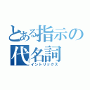 とある指示の代名詞（イントリックス）