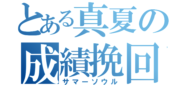 とある真夏の成績挽回（サマーソウル）