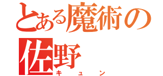 とある魔術の佐野（キュン）