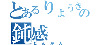 とあるりょうきの鈍感（どんかん）