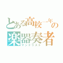 とある高校一年の楽器奏者（マンドリスト）