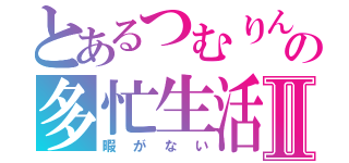 とあるつむりんの多忙生活Ⅱ（暇がない）