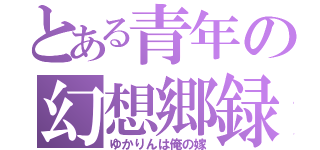 とある青年の幻想郷録（ゆかりんは俺の嫁）