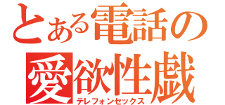 とある電話の愛欲性戯（テレフォンセックス）