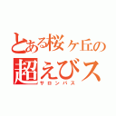 とある桜ヶ丘の超えびスパ（サロンパス）