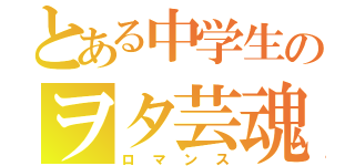 とある中学生のヲタ芸魂（ロマンス）