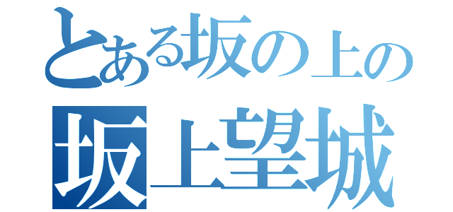 とある坂の上の坂上望城（）