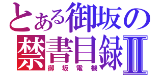 とある御坂の禁書目録Ⅱ（御坂電機）