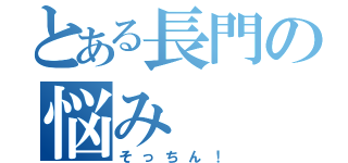 とある長門の悩み（そっちん！）