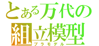 とある万代の組立模型（プラモデル）