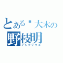 とある钢大木の野枝明（インデックス）