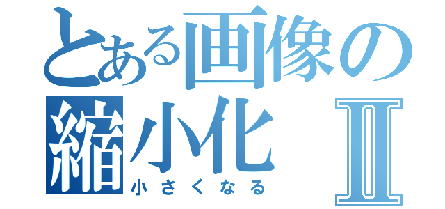 とある画像の縮小化Ⅱ（小さくなる）