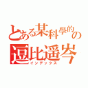 とある某科學的の逗比遥岑（インデックス）