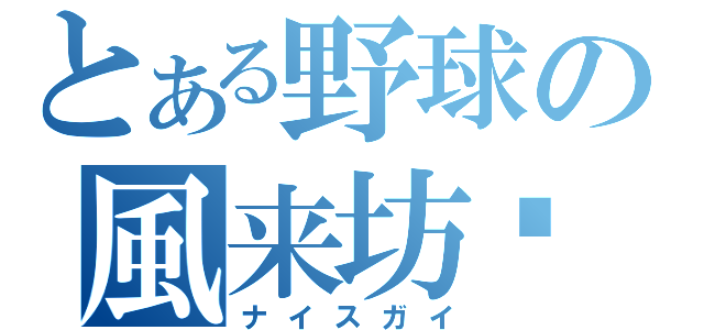 とある野球の風来坊☣（ナイスガイ）