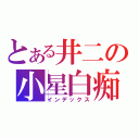 とある井二の小星白痴（インデックス）