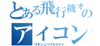 とある飛行機オタクのアイコン（ワタシニハワカラナイ）