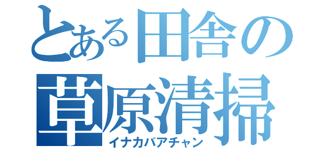 とある田舎の草原清掃（イナカバアチャン）