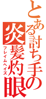 とある討ち手の炎髪灼眼（フレイムヘイズ）