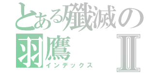 とある殲滅の羽鷹Ⅱ（インデックス）