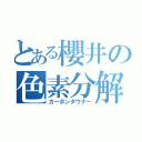 とある櫻井の色素分解（カーボンダウナー）