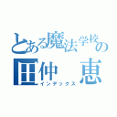 とある魔法学校の田仲　恵（インデックス）