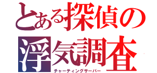 とある探偵の浮気調査（チャーティングサーバー）