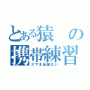 とある猿の携帯練習（スマホ出来ない）