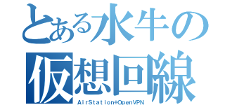 とある水牛の仮想回線網（ＡｉｒＳｔａｔｉｏｎ＋ＯｐｅｎＶＰＮ）