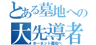 とある墓地への大先導者（ホーネット墓地へ）