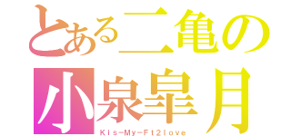 とある二亀の小泉皐月（Ｋｉｓ－Ｍｙ－Ｆｔ２ｌｏｖｅ）