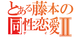 とある藤本の同性恋愛Ⅱ（ゲイ）