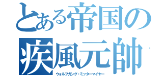 とある帝国の疾風元帥（ウォルフガング・ミッターマイヤー）