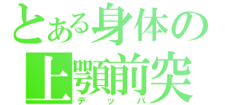 とある身体の上顎前突（デッパ）