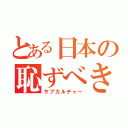 とある日本の恥ずべき文化（サブカルチャー）