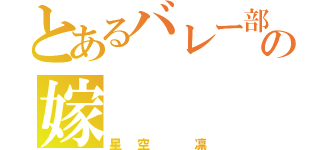 とあるバレー部員の嫁（星空 凛）