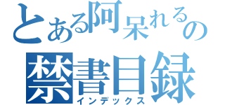 とある阿呆れるの禁書目録（インデックス）