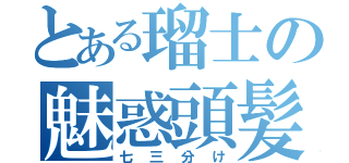 とある瑠士の魅惑頭髪（七三分け）