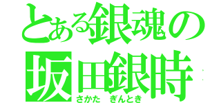 とある銀魂の坂田銀時（さかた ぎんとき）