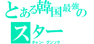 とある韓国最強のスター（チャン・グンソク）
