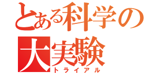 とある科学の大実験（トライアル）