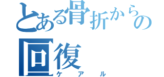 とある骨折からの回復（ケアル）