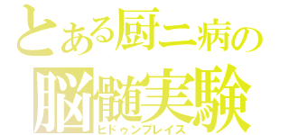 とある厨ニ病の脳髄実験（ヒドゥンプレイス）