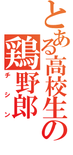 とある高校生の鶏野郎（チシン）