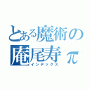 とある魔術の庵尾寿π羅（インデックス）