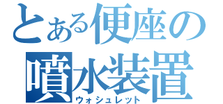 とある便座の噴水装置（ウォシュレット）