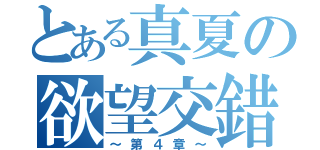 とある真夏の欲望交錯（～第４章～）