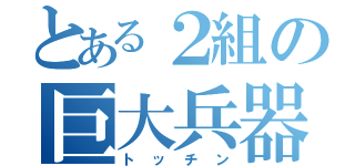 とある２組の巨大兵器（トッチン）