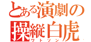 とある演劇の操縦白虎（ワトソン）